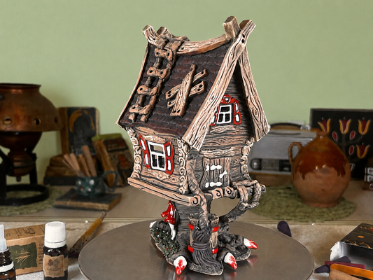 Tall Witch Hut - Fairytale Ceramic Aroma Oil Burner and Tea Light Holder (A7)